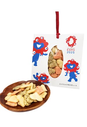 画像2: ミャクミャクおかき　ハート（22g）