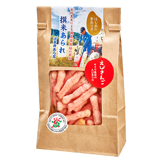 撰米あられ えびさんご 85g 心斎橋 法善寺あられ